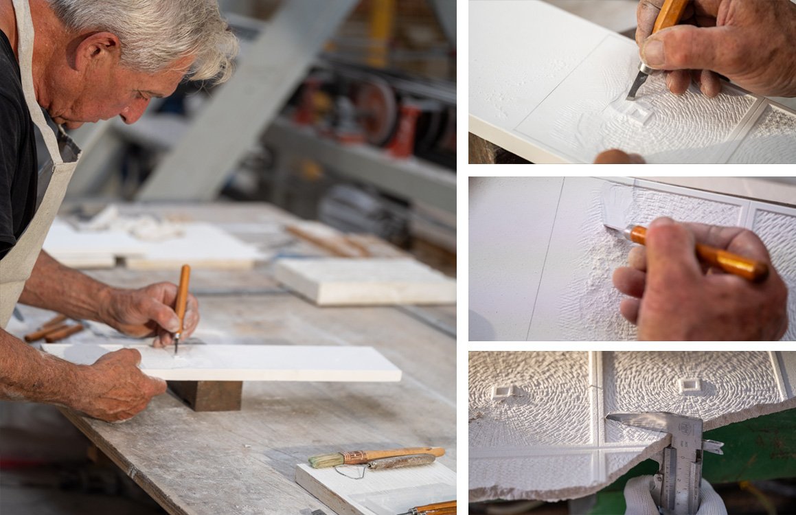 Room view , created with tiles from the collection: MATERIA – White