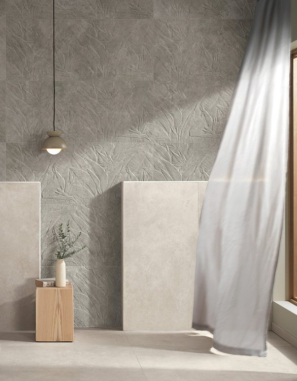 Room view House, created with tiles from the collection: NOBU – Grey